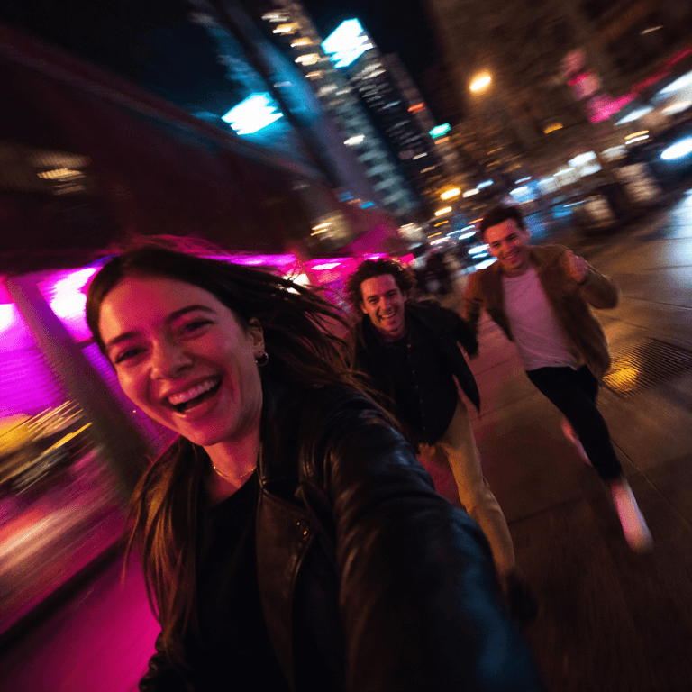 Neon Run Imagine template